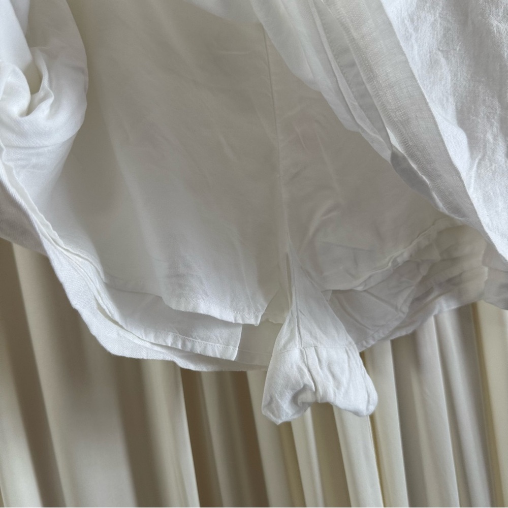 Abercrombie & Fitch White Scarlett Mid Rise Linen-Blend Mini Skort‎ Size XL - Picture 5 of 6